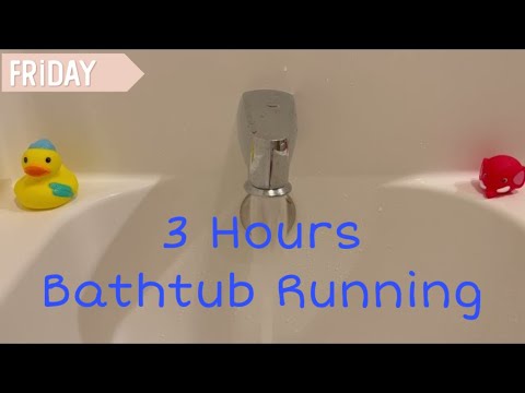 3 Hours Bathtub Running - White Noise - ASMR - Soothing Sounds for Sleep - Inside the Tub