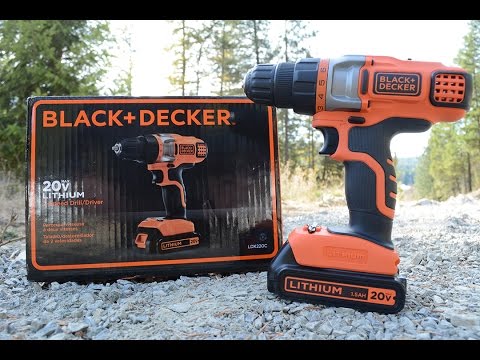 Black And Decker 2speed 20volt Lithium Cordless Drill Unboxing