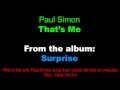 Paul Simon - That's Me (2006) 