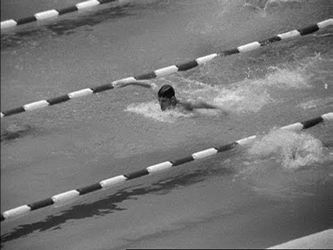 Mark Spitz Finishes Last In The 200m Butterfly - Mexico 1968 Olympics