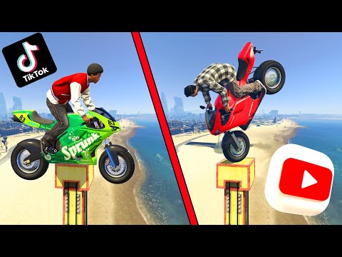 JE DOMINE LES MEILLEURS STUNTS TIKTOK DE GTA 5