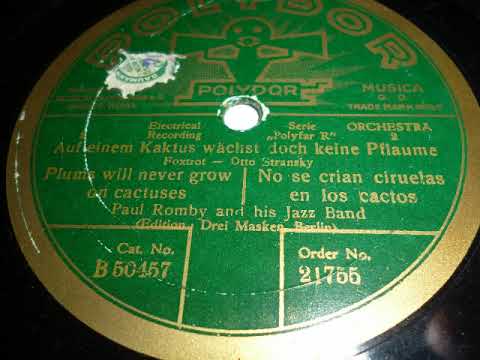 Paul Romby Jazz Band, Auf einem Kaktus wächst doch keine Pflaume, Foxtrot, Berlin, 1928