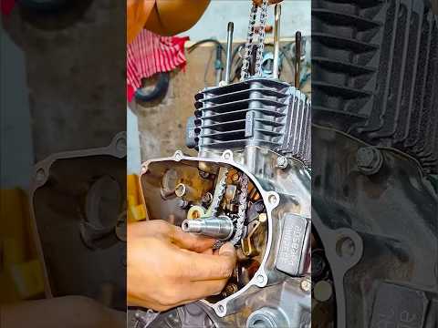 Timing chain installation in 5 sec 💀 | 125cc 70cc bike timing chain installation |125cc engine work