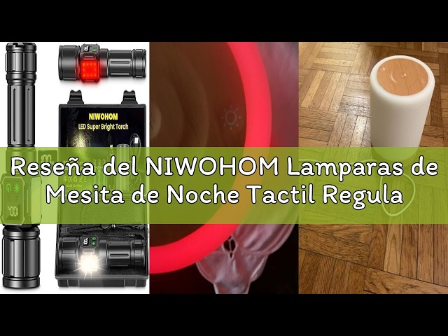 Vídeo relacionado con NIWOHOM Lamparas de Mesita de Noche Tactil Regulable, Lampara Mesita Noche con 256 RGB Color y 5 Modos, Luz Cálida Luz Nocturna Lampara Mesa LED Recargable USB con Función de Temporizador para Regalo