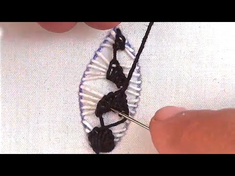 Trending Leaf Embroidery | Simple Leaf Stitch | Creative Leaf Filling Technique | Hath ki Kadhai