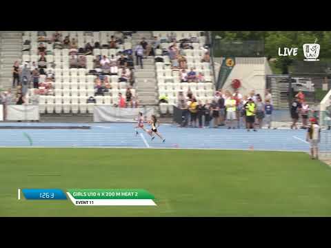 Girls U10 4 x 200m Heat 2 - 2018 SUBWAY State Relay Championships // LAVicTV