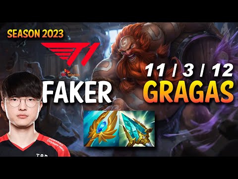 T1 Faker GRAGAS vs LEBLANC Mid - KR Ranked