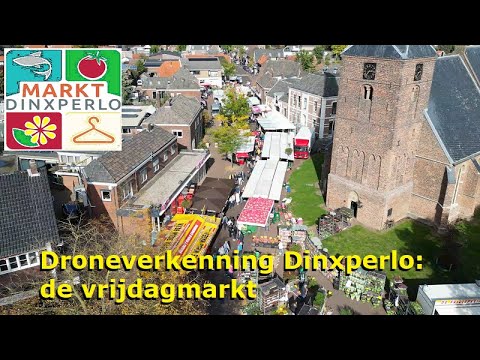 Droneverkenning Dinxperlo: vrijdagmarkt