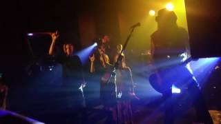 My kids on stage with Saliva!