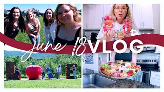 JUNE 18 VLOG | charcuterie board, winery with friends, grocery haul + my power finally returned!