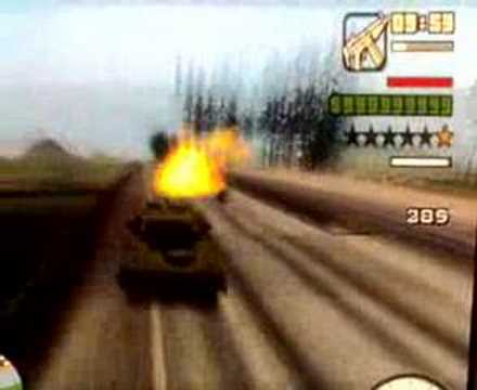 Gta San Andreas Rhino 200 km/h !!!