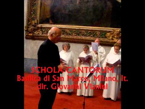 Mottetto RESTE AVEC NOUS, W. Monk; SCHOLA CANTORUM, Dir. Giovanni Vianini, Milano, It.