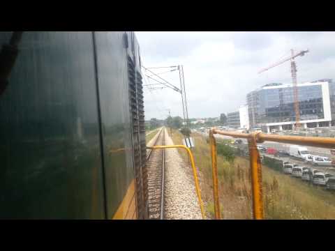 661 243 Train Driver's view: railroad in Serbia from Novi Beograd to Zemun - SERBIAN RAILWAYS