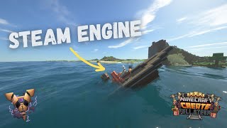 Steamship using Valkyrien Skies Clockwork and Create mod!