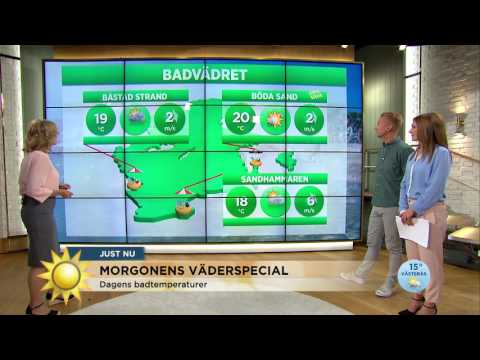 Så badvänligt blir vädret idag - Nyhetsmorgon (TV4)
