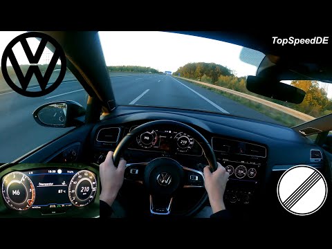 VW GOLF 7.5 GTD DSG POV *TOP SPEED* ON AUTOBAHN 0-200KMH