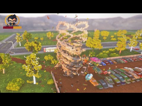 I Destroyed a Junkyard with a TORNADO! - Teardown MODS Gameplay