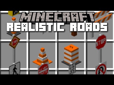 Minecraft REALISTIC ROADS MOD / BUILD YOUR OWN CAR SYSTEM WITH ROADS!! Minecraft
