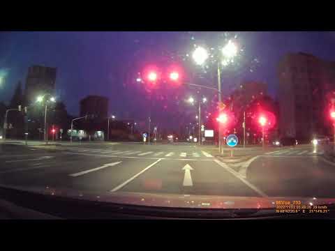 Prešov - D1 - Košice - Košice Šaca (nemocnica / hospital) - 5x video speed - early in the morning