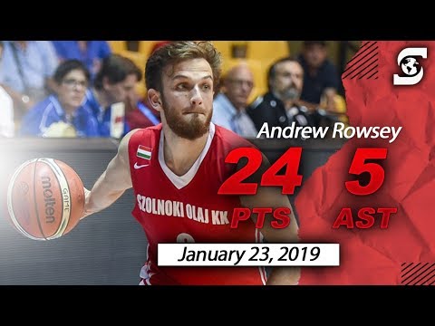 Andrew Rowsey (Szolnoki Olaj KK) vs Pinar Karisyaka 24pts 5ast