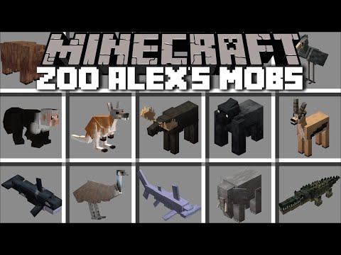 Minecraft BETTER ZOO ANIMALS MOD / DANGEROUS ANIMAL ALEX's MOBS !! Minecraft Mods