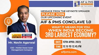 Message From the Keynote Speaker – Please join Our Upcoming Event AIF & PMS Conclave 1.0