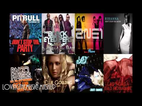 2NE1,Rihanna,BEP,Lady Gaga,Ellie Goulding,Bingo Players,Pitbull- Don't Stop The Party Megamix