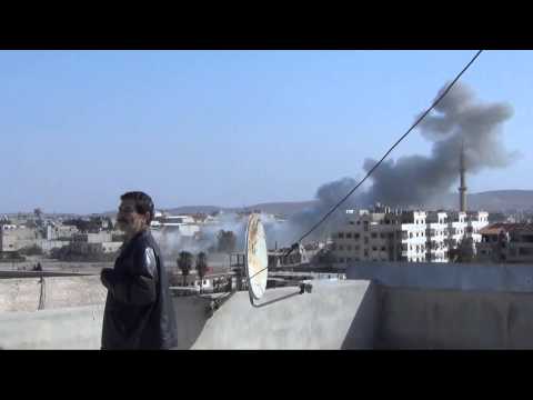 جولة لقائد الفرقة الرابعة حرس دمشق في بلدة السبينة في ريف دمشق تزامنت مع قصف من الطيران الحربي على المنطقة