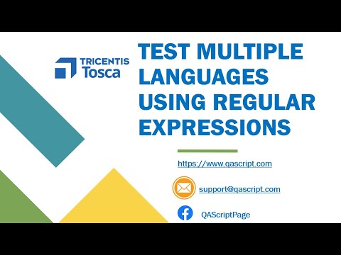 Tosca Tutorial | Lesson 35 - Multilingual Testing | Multiple Languages | Regular Expressions |