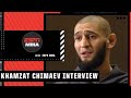 Khamzat Chimaev talks fight vs. Li Jingliang and opens up about his childhood | UFC 267 | ESPN MMA