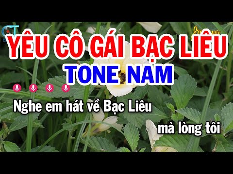 Karaoke Yêu Cô Gái Bạc Liêu Tone Nam ( Dm ) Nhạc Sống Mới || Karaoke Tuấn Kiệt