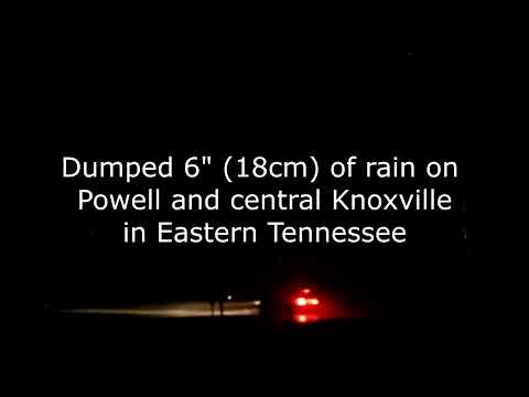 8 hour thunderstorm over Powell and Knoxville Tennessee