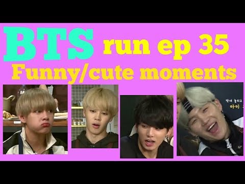 BTS run ep 35 funny/cute moments (v is crying?😱😂)