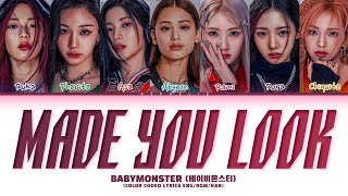 Download lagu BABYMONSTER (베이비몬스터) 'MADE YOU LOOK' Lyrics (Color Coded Lyrics) mp3 Download lagu BABYMONSTER (베이비몬스터) 'MADE YOU LOOK' Lyrics (Color Coded Lyrics) mp3
