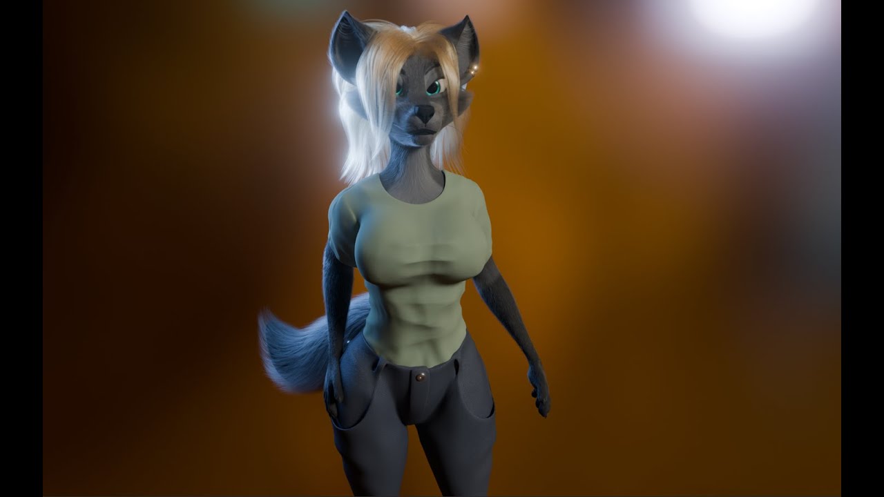 Yumi Anthro Fox 3D Model