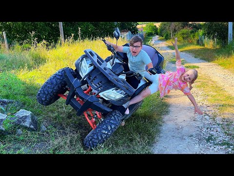 Alex cu Ariana au cazut de pe ATV