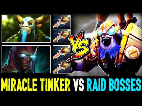 Miracle Crazy Fast Finger Tinker vs Holy Moly Raid Bosses - Crazy Intense Satisfying Game Dota 2