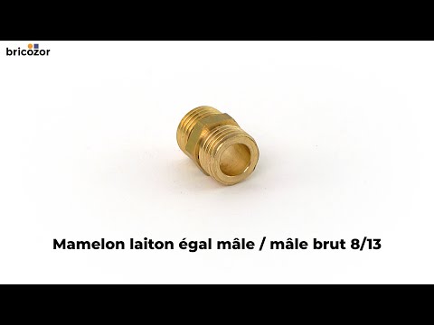 Mamelon laiton égal mâle / mâle BRICOZOR