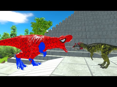 SPIDER MAN T-REX DEATH RUN - Animal Revolt Battle Simulator