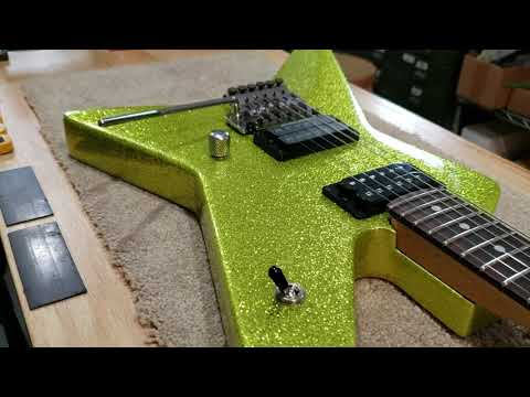 ESP Random Star Mid 80s - Custom Alien Bile Metal Flake image 6