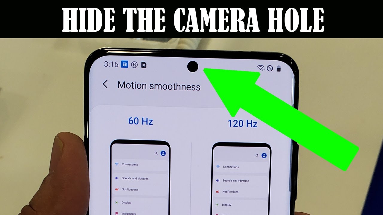 Samsung Galaxy S20 Ultra - How to Hide FRONT CAMERA (Hole)
