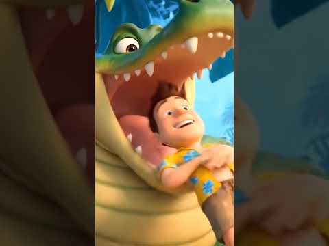 I finally got veo3 to swallow.  #belly #vore #aishorts #gator #bellyeilish