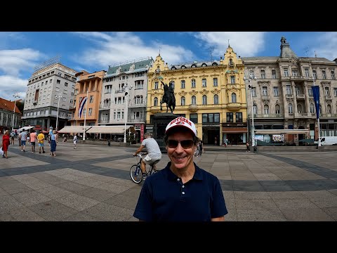 PRAÇA BAN JELAČIĆ: BATIMENTO DO CORAÇÃO DE ZAGREB, CROÁCIA! (4K)