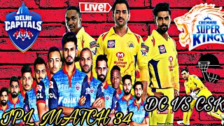 Live Cricket Delhi Capitals Vs Chennai Super Kings Ipl 2020 Match 34