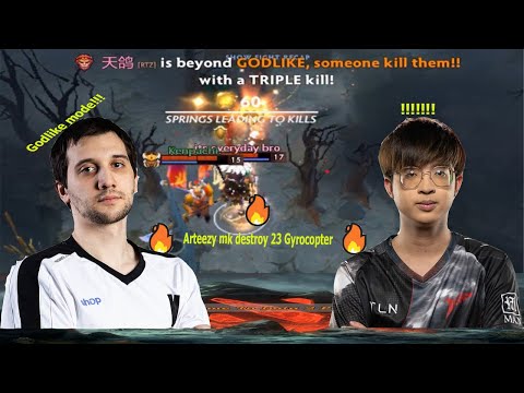 Arteezy Monkey King destroy 23savage Gyrocopter !!!!!!!