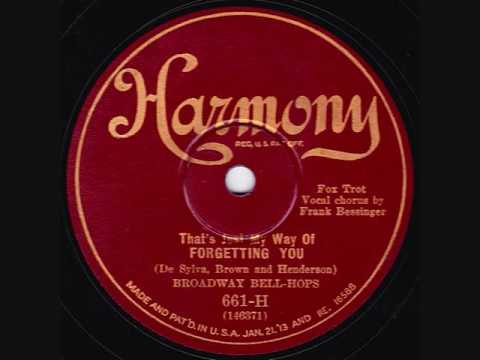 Broadway Bell-Hops - Forgetting You - 1928