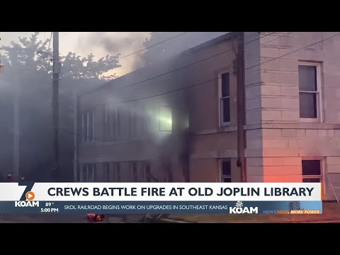 Joplin Fire Department Fights Blaze in Old Joplin Library (6/30/22)