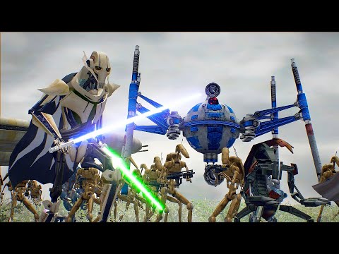 Battle of Kashyyyk - Clone Army vs Droid Army - STAR WARS BATTLEFRONT 2 NPC Wars