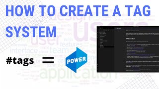 How To Create A Tag System | Use in Obsidian