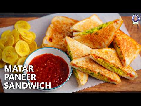 Quick & Tasty Matar Paneer Sandwich